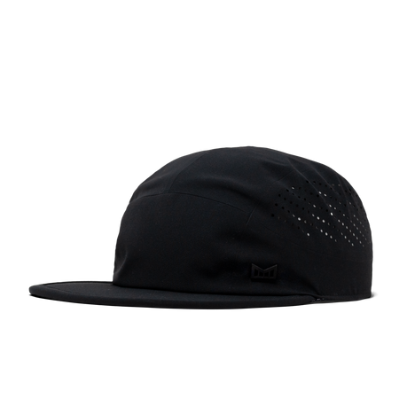 The angled view of the Melin Camper Fit Pace Hydro hat in black