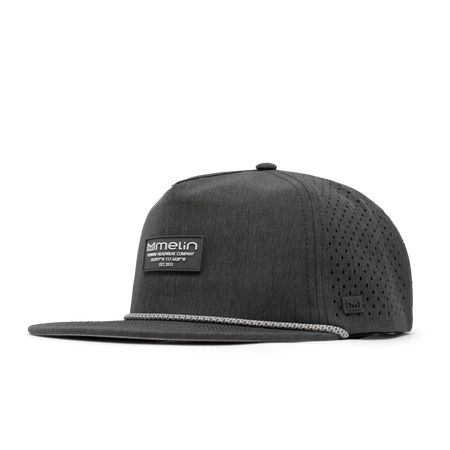 The front, angled view of melin's Coronado Brick Hydro in Heather Charcoal