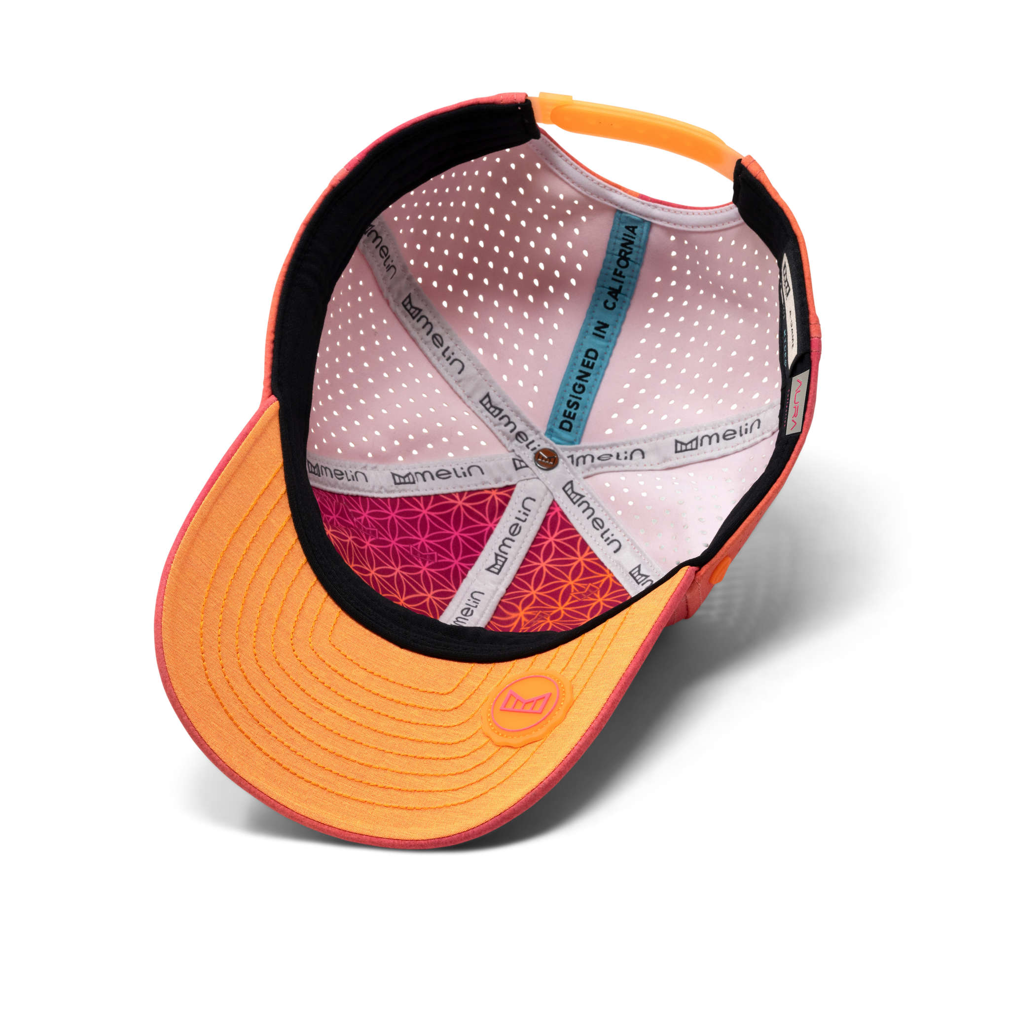 The inside view of the melin A-Game Icon Hydro  Vintage Fit in Sunset Aura