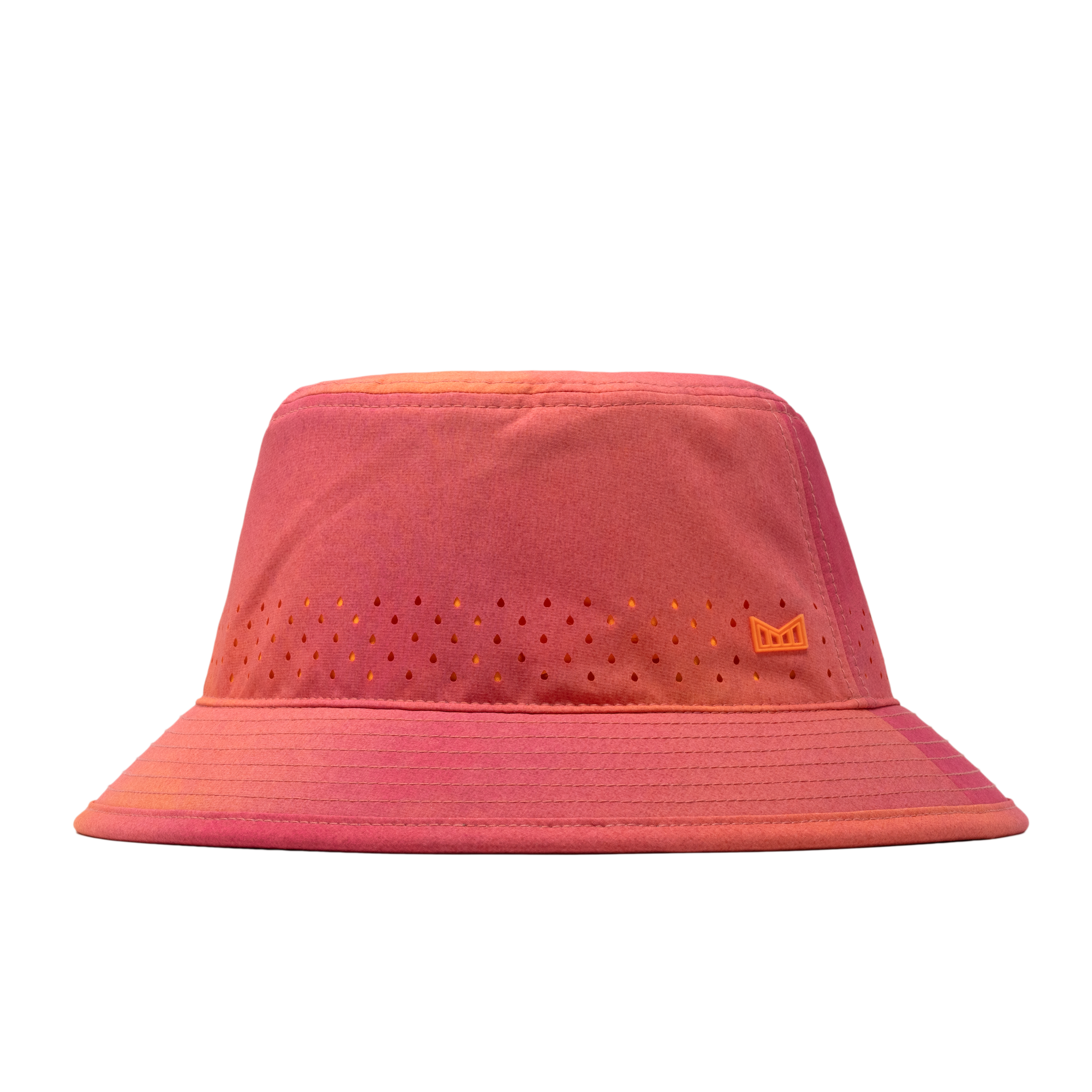 The front, angled view of the melin Caddy Hydro  Bucket Hat in Sunset Aura