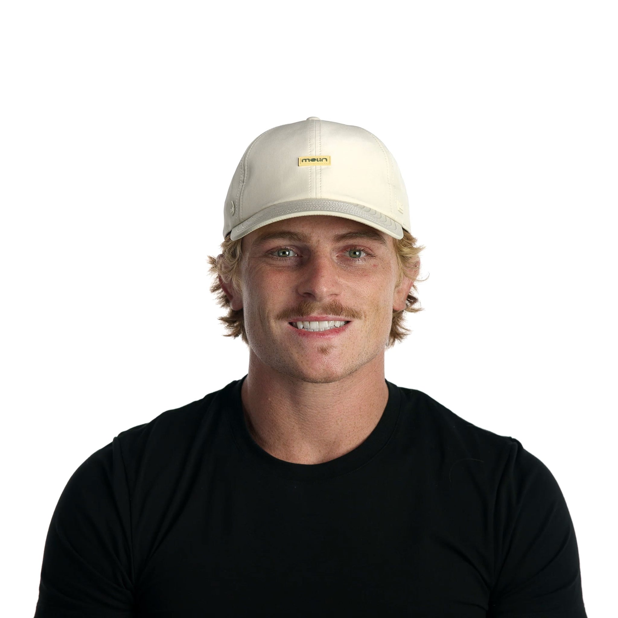 The model-image view of the melin Performance Dad Hat The Legend Hydro  in Sandshell