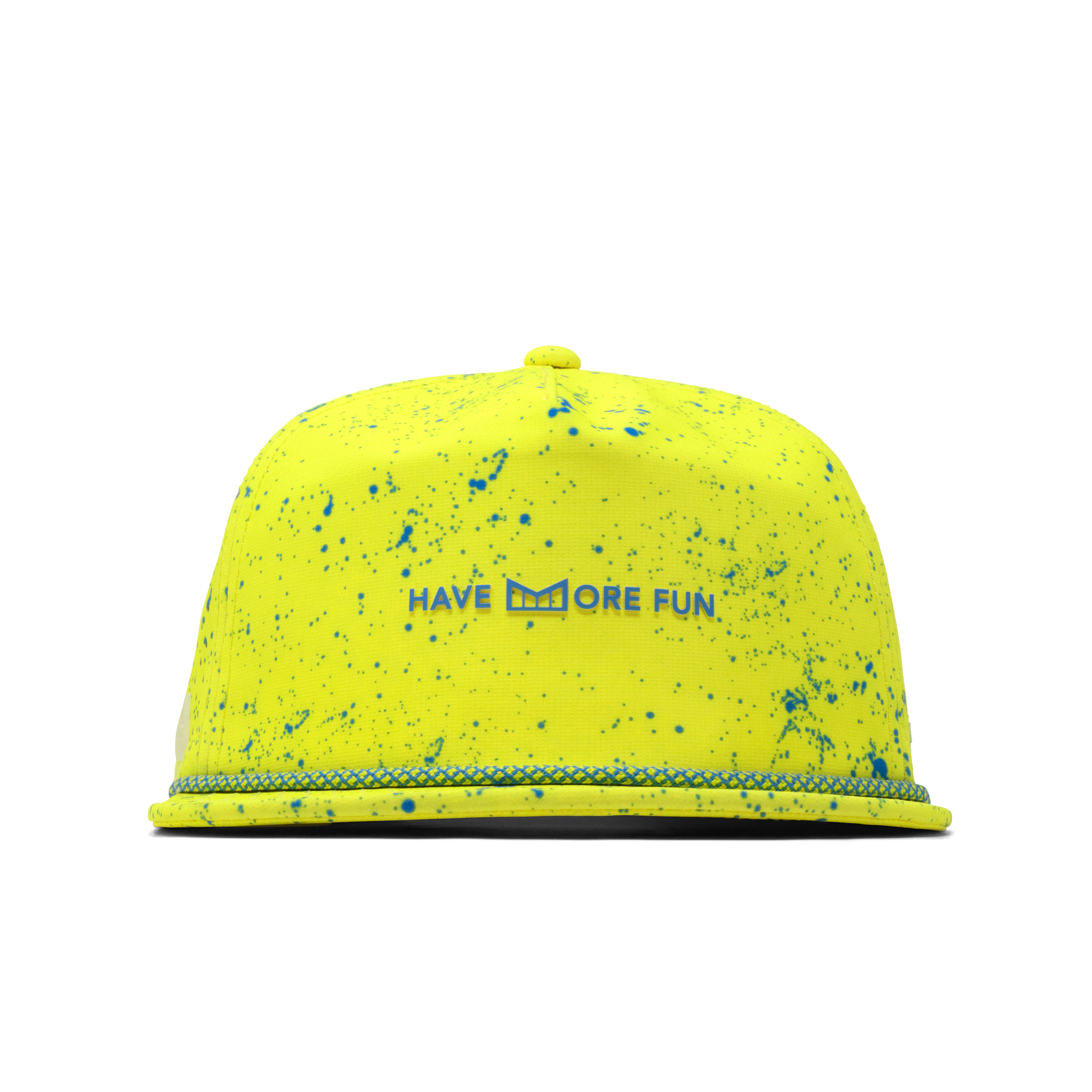 The front view of the melin Coronado Neon Hydro  Split Crushed Fit in Neon Yellow